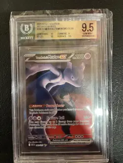 Pokemon Team Rocket's Mewtwo ex 231/182 SV10 Holo SIR English STRONG SUBGRADES! - Image 1