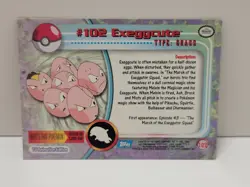 Topps Exeggcute #102 Pokemon Blue Logo LP - Image 2