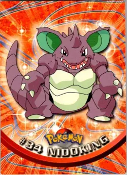 1999 Topps Pokemon Blue Logo Nidoking - Image 1