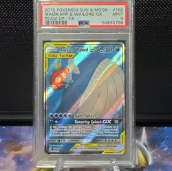 The Pokemon Company Magikarp & Wailord GX 160/181 Team Up PSA 9 TAG TEAM - Image 1
