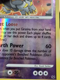 Giratina - 9/127 - Pokemon Platinum Reverse Holo Tcg Vtg Play Game Trade Collec - Image 2