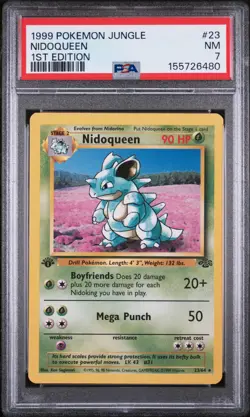1999 Pokemon Jungle Nidoqueen 1st Edition PSA 7 #23 Near Mint - Image 1