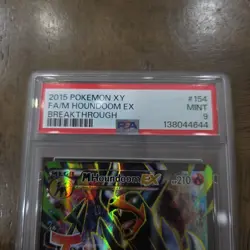 Pokemon M Houndoom EX 154/162 PSA 9 Mint Breakthrough Holo Full Art FA 2015 Rare - Image 3