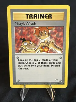 Misty's Wrath 114/132 Gym Heroes Regular Card, LP Condition Pokemon TCG Vintage - Image 1