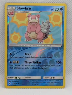 SLOWBRO 43/214 R UNBROKEN BONDS POKEMON REVERSE HOLO NEAR MINT SLOWBRO - Image 1