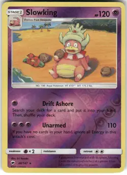 Slowking 48/147 Rare Burning Shadows Pokemon Reverse Holo Moderately Played - Image 1