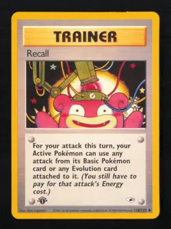 Recall 116/132 Uncommon Gym Heroes Pokemon 1st Edition HP - Image 1