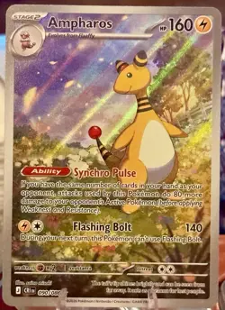 Ampharos 090/086 Crimson Invasion Rare Holo English HP 160 Stage 2 Pokemon TCG - Image 2