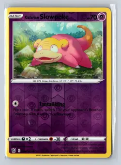 Galarian Slowpoke 054/163 Common Battle Styles Pokemon Reverse Holo Near Mint - Image 1