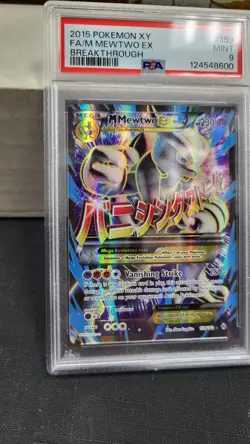2015 M MEWTWO EX FULL ART XY BREAKTHROUGH POKEMON MEGA TCG PSA 9 MINT #159/162 - Image 4