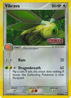 Vibrava 40/108 Uncommon Power Keepers Pokemon Lightly Played - Image 1