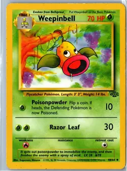 Pokemon Card - Weepinbell Jungle 48/64 Uncommon Unlimited - Vintage WOTC - Image 1