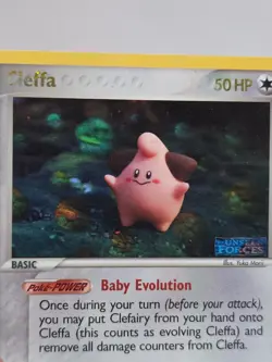 Pokemon TCG Cleffa 21/115 Reverse Holo Unseen Forces Stamped, NM - Read Desc - Image 3
