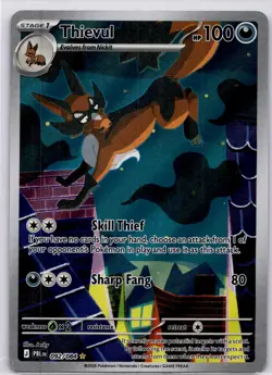 Thievul 092/084 Illustration Rare Pitch Black Pokemon NM Near Mint - Image 1
