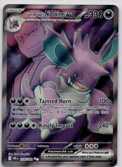 Team Rocket's Nidoking ex 216/182 - Destined Rivals Pokemon Full Art NM - Image 1