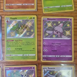 Lot of 12 Pokemon Baby Shiny cards LP-NM Rotom Ponyta Applin Falinks Swanna - Image 5