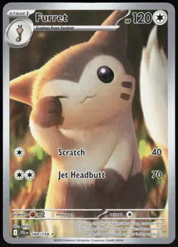 Furret 168 Journey Together - Holo Pokemon NM/M (Illustration Rare) - Image 1