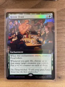 Heroic Feast (Extended Art Foil) Rare MTG Marvel Super Heroes - Image 1