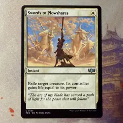 Swords to Plowshares 0134 Commander: Tarkir: Dragonstorm Regular U MTG Card NM - Image 1