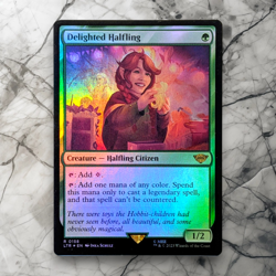 Delighted Halfling *Foil* Lord of the Rings • MTG • LTR 0158 Rare • Near Mint - Image 1