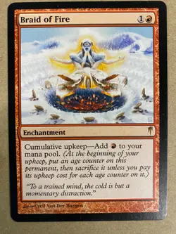 MTG 1x Braid of Fire # 78 Coldsnap Modern Magic the Gathering Card x1 NM - Image 1
