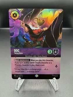 Doc - Taking Notes - 210/204 - Epic - Holofoil Disney Lorcana Wilds Unknown - Image 1