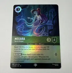 Disney Lorcana Megara - Secret Keeper 213/204 Whispers in the Well Epic Foil - Image 1
