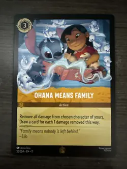 Disney Lorcana TCG Ohana Means Family 32/204 Winterspell Non Foil - Image 1