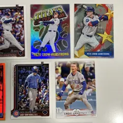 Pete Crow-Armstrong 9 card lot, Topps, Chrome, Titans, Stadium Club, 35th Foil - Image 3