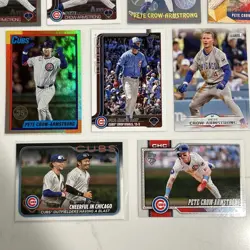 Pete Crow-Armstrong 9 card lot, Topps, Chrome, Titans, Stadium Club, 35th Foil - Image 4