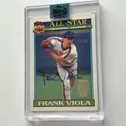 Frank Viola 1991 Topps All-Star Signature Series Autograph Auto Card /20 #406 - Image 1