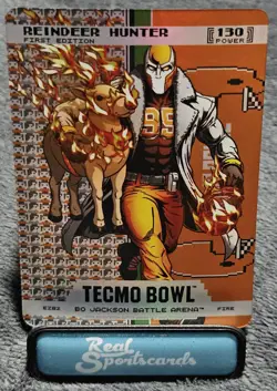 2026 Bo Jackson Battle Arena Tecmo Bowl Reindeer Hunter Endzone Battlefoil Card - Image 1