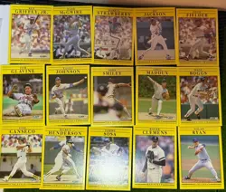 Fleer 1991 MLB Baseball 15-Card Lot Ken Griffey Jr. McGwire Strawberry - Image 1