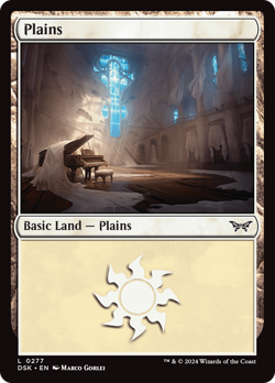 x1 Plains DSK Duskmourn MTG 277 BASIC LAND M/NM 1x - Image 1
