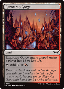 x1 Razortrap Gorge DSK Duskmourn MTG 267 LAND M/NM 1x - Image 1