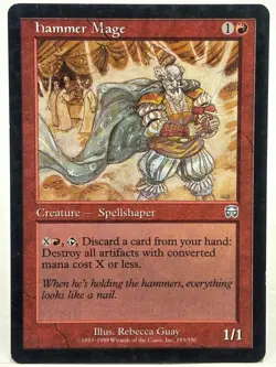 Hammer Mage MP* Mercadian Masques ENGLISH 193/350 mtg -UnltdCards - Image 1