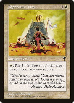 Righteous Aura (LP) Visions VIS Magic MTG - Image 1