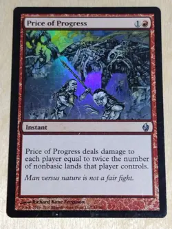 Price of Progress - Fire and Lightning Foil Instant Vintage MTG Heavy Play - Image 1
