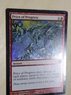 Price of Progress - Fire and Lightning Foil Instant Vintage MTG Heavy Play - Image 2