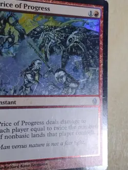 Price of Progress - Fire and Lightning Foil Instant Vintage MTG Heavy Play - Image 5