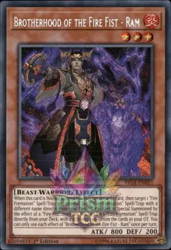 1st ed Brotherhood of the Fire Fist - Ram secret rare FIGA-EN011 Yugioh - Image 1
