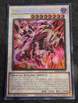 YuGiOh! - Scarred Dragon Archfiend RA05-EN044 Secret Rare 1st Edition Near Mint - Image 1