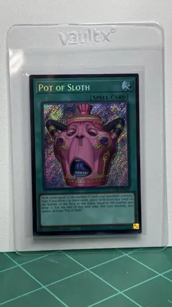 Konami Yugioh Pot of Sloth CORI-EN061 Chaos Origins Secret Rare Foil EN 1st Ed - Image 1