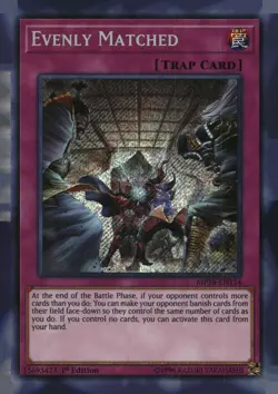 Evenly Matched MP18-EN154 2018 Mega-Tins Mega Pack Yu-Gi-Oh 1st Edition LP - Image 1