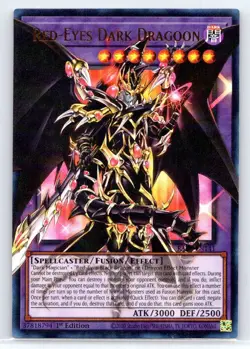 YUGIOH RA05-EN141 Red-Eyes Dark Dragoon OVERFRAME Ultra Rare 1st Edition NM - Image 1