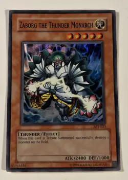 Yugioh - Zaborg the Thunder Monarch AST-023 1st Edition - Ancient Sanctuary MP - Image 1