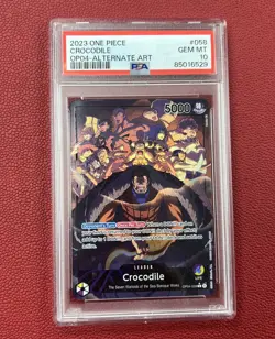 Crocodile OP04-058 PSA 10 ALT ART Kingdoms Of Intrigue ONE PIECE TCG English - Image 1