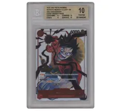 One Piece CCG Monkey.D.Luffy 3rd Anniversary Brothers Pk. Winner ST01-012 BGS 10 - Image 1