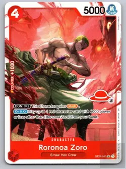 Roronoa Zoro (Luffy Deck) ST21-015 Learn Together Deck Set One Piece NM - Image 1