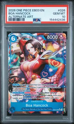 2026 ONE PIECE EB03 HEROINES EDITION- #026 BOA HANCOCK ALTERNATE ART PSA 10 - Image 1